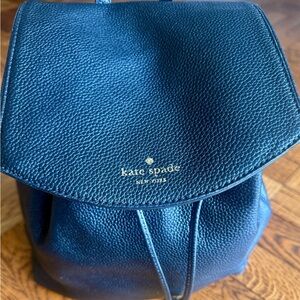 NWOT Kate Spade Black Leather Backpack